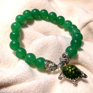Jade Turtle Charm Bracelet 🐢